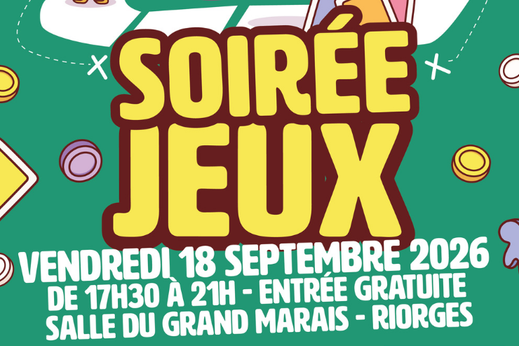 Soirée jeux (GRATUITE) - Vendredi 18 septembre